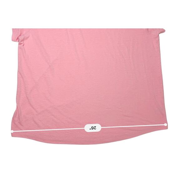 Talbots Plus Size Pink Tie Sleeve Linen Top T-shirt 2X Soft Girl Pastel - Picture 6 of 10